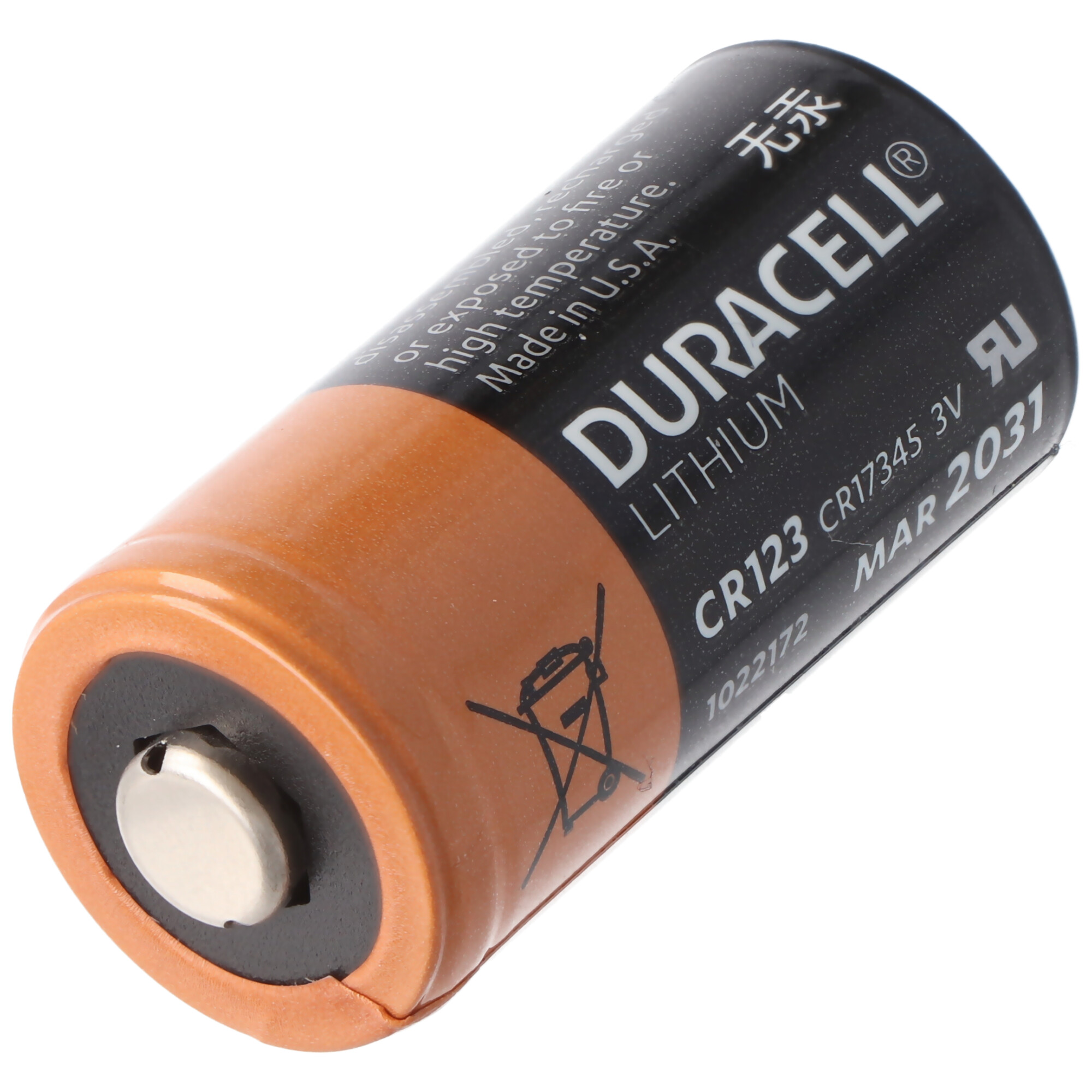 Duracell Batterie Lithium, CR123A, 3V Photo, Ultra, Lose Ware Bulk 1-Pack