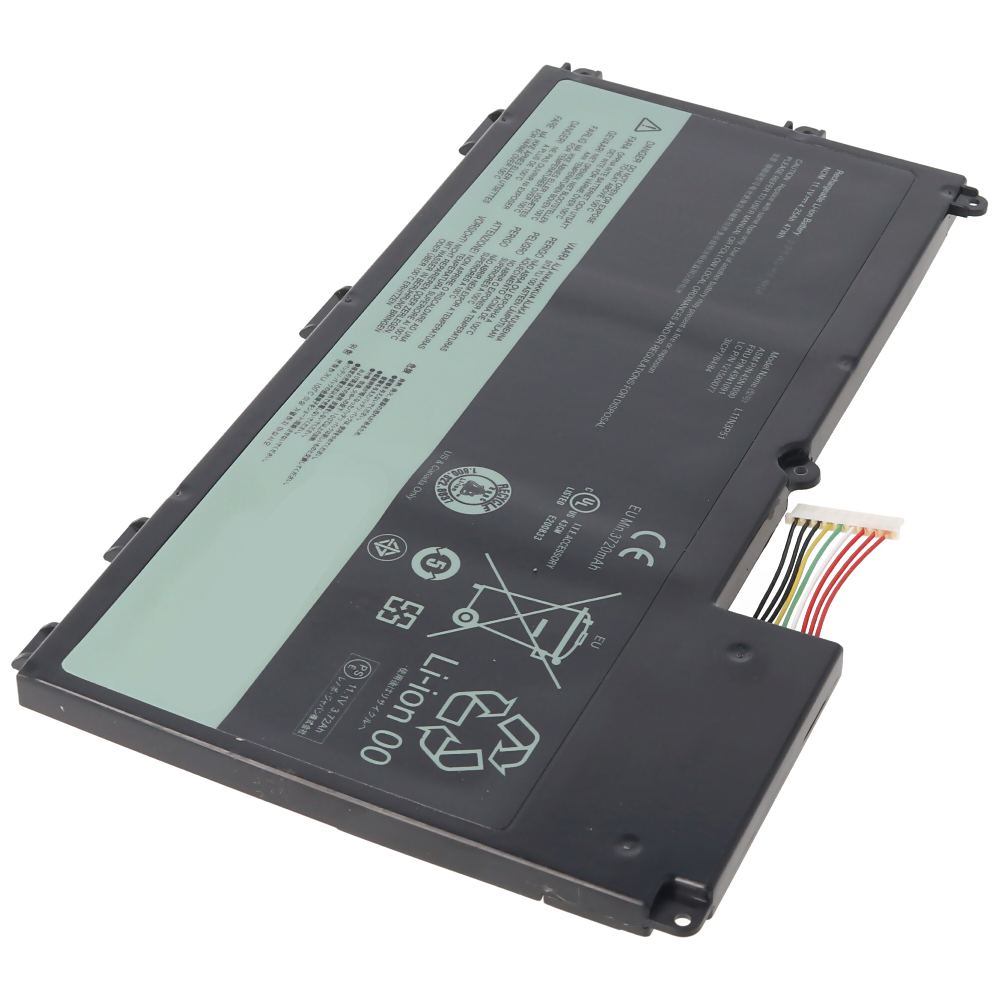 Akku passend für Lenovo ThinkPad T430u, Li-Polymer, 11,1V, 4200mAh, 47Wh, built-in, ohne Werkzeug