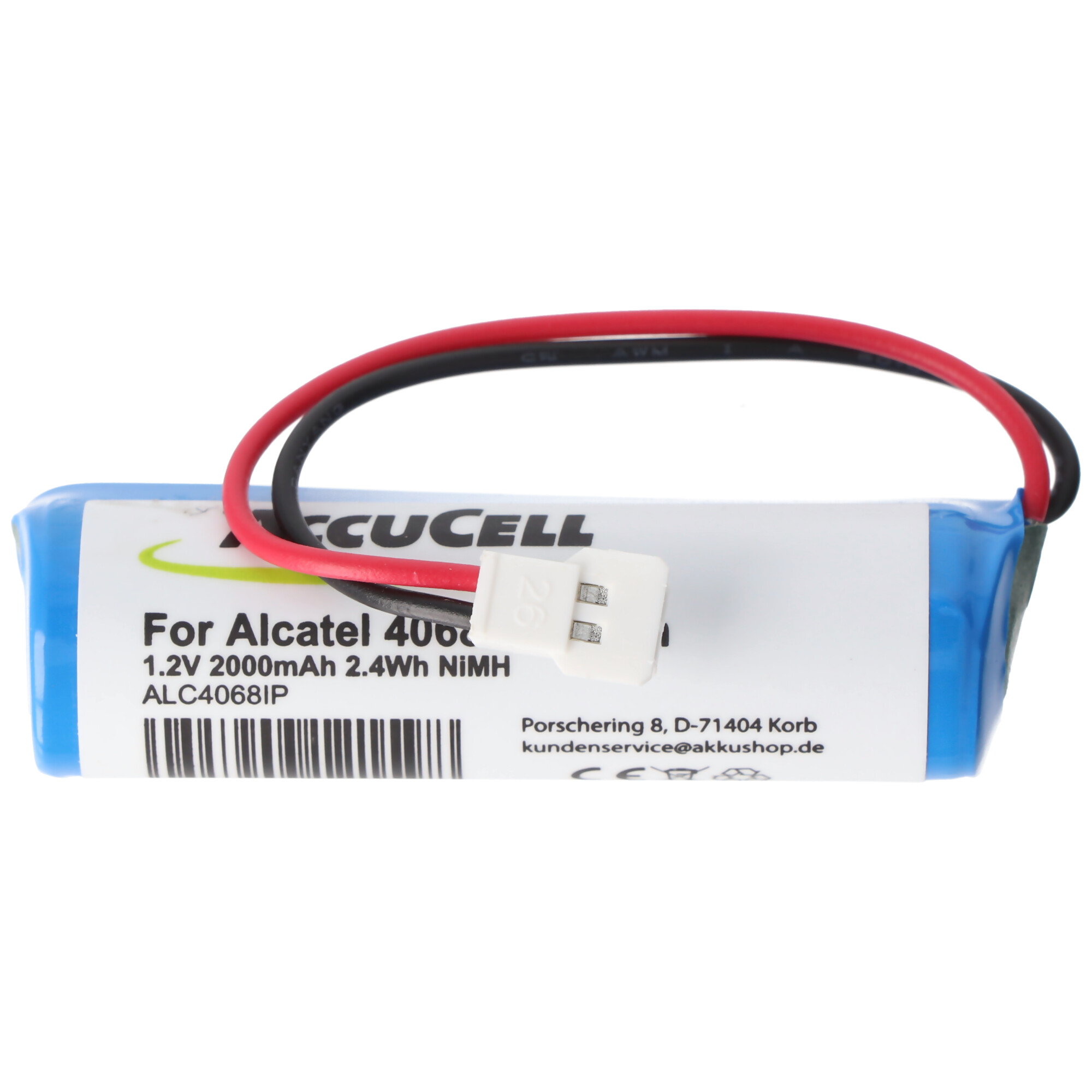 Akku für Alcatel 4068IP Touch, Alcatel Bluetooth 4068 1,2 Volt 2000mAh
