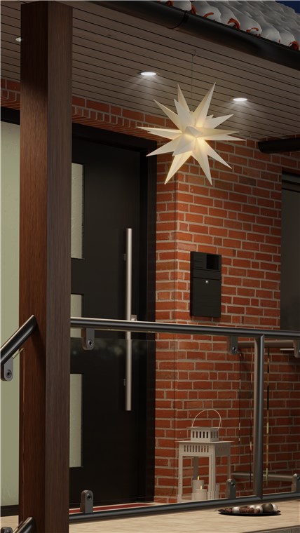 Goobay LED-Weihnachtsstern 3D, Ø 56 cm, 4,5-V-Außentrafo - Außenstern mit Timer und 18 Zacken, warmweiß (3000 K), aus wetterfestem Kunststoff (IP44), Kabel 9,5 m