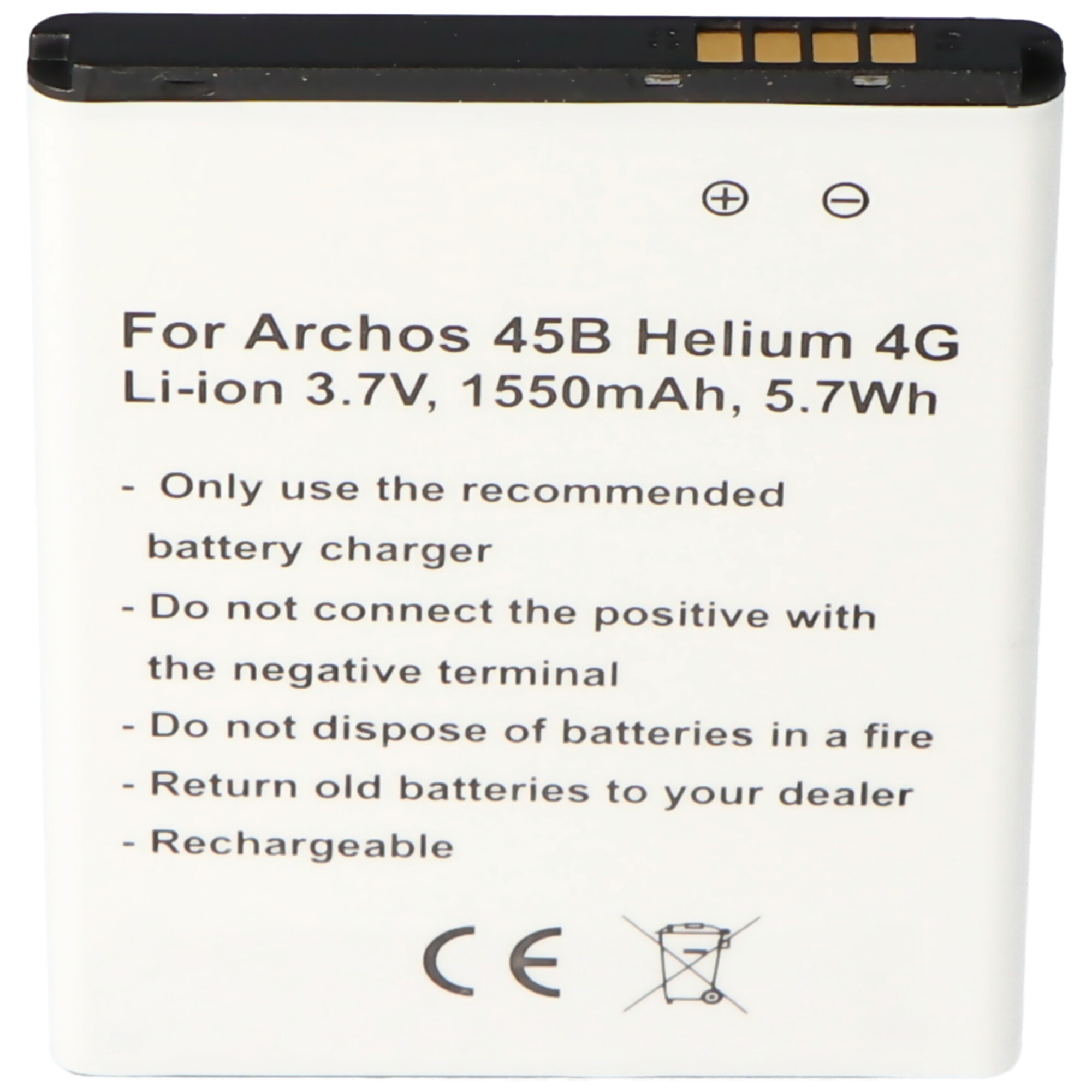 Akku nur passend für den Archos 50c Neon Akku AC1850A, 45 Helium 4G, 45b Helium 4g