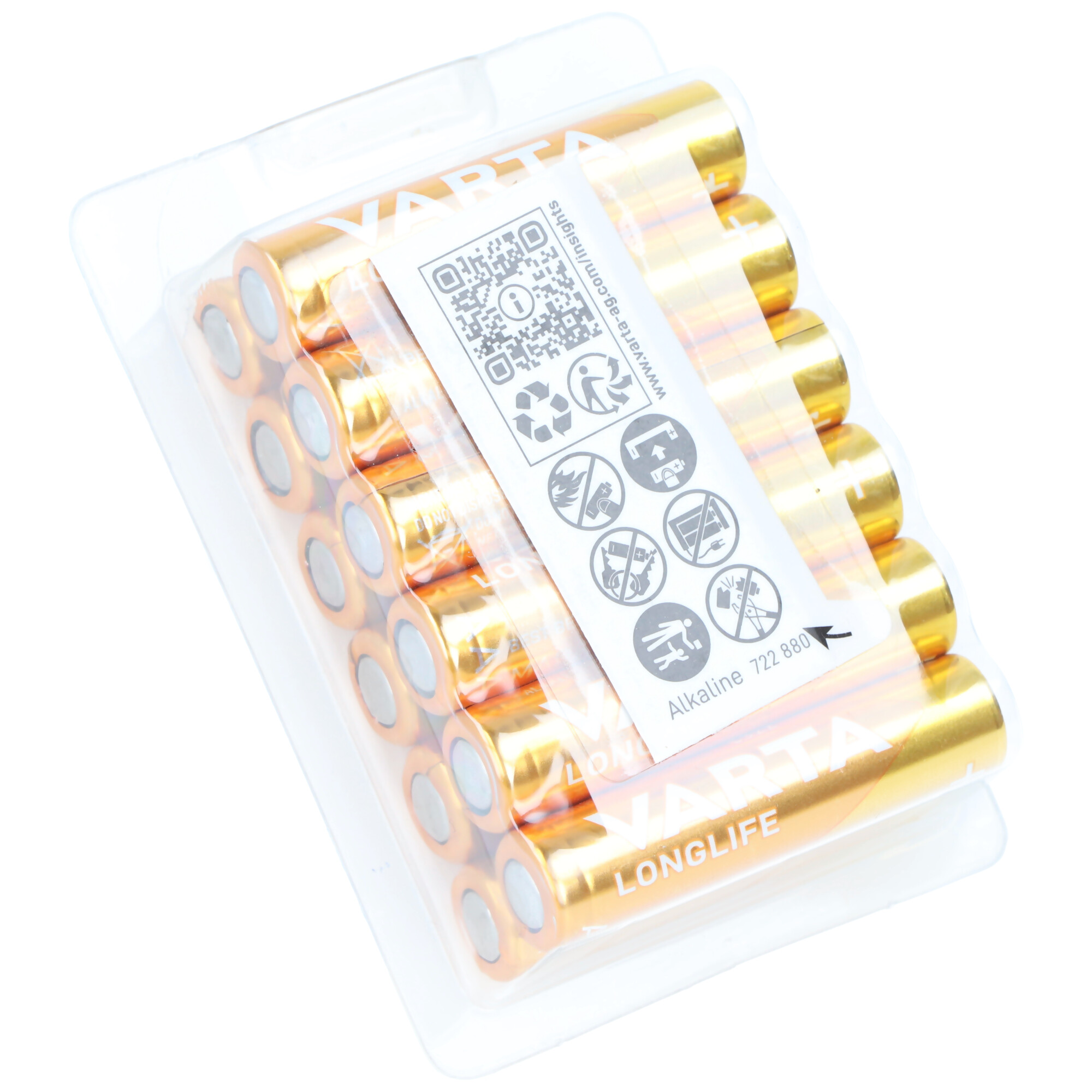 Varta Batterie Alkaline, Micro, AAA, LR03, 1.5V Longlife, Retail Box (12-Pack)