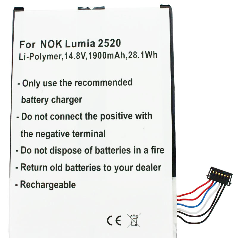 Akku passend für Nokia Lumia 2520 Li-Polymer Akku BC-3S