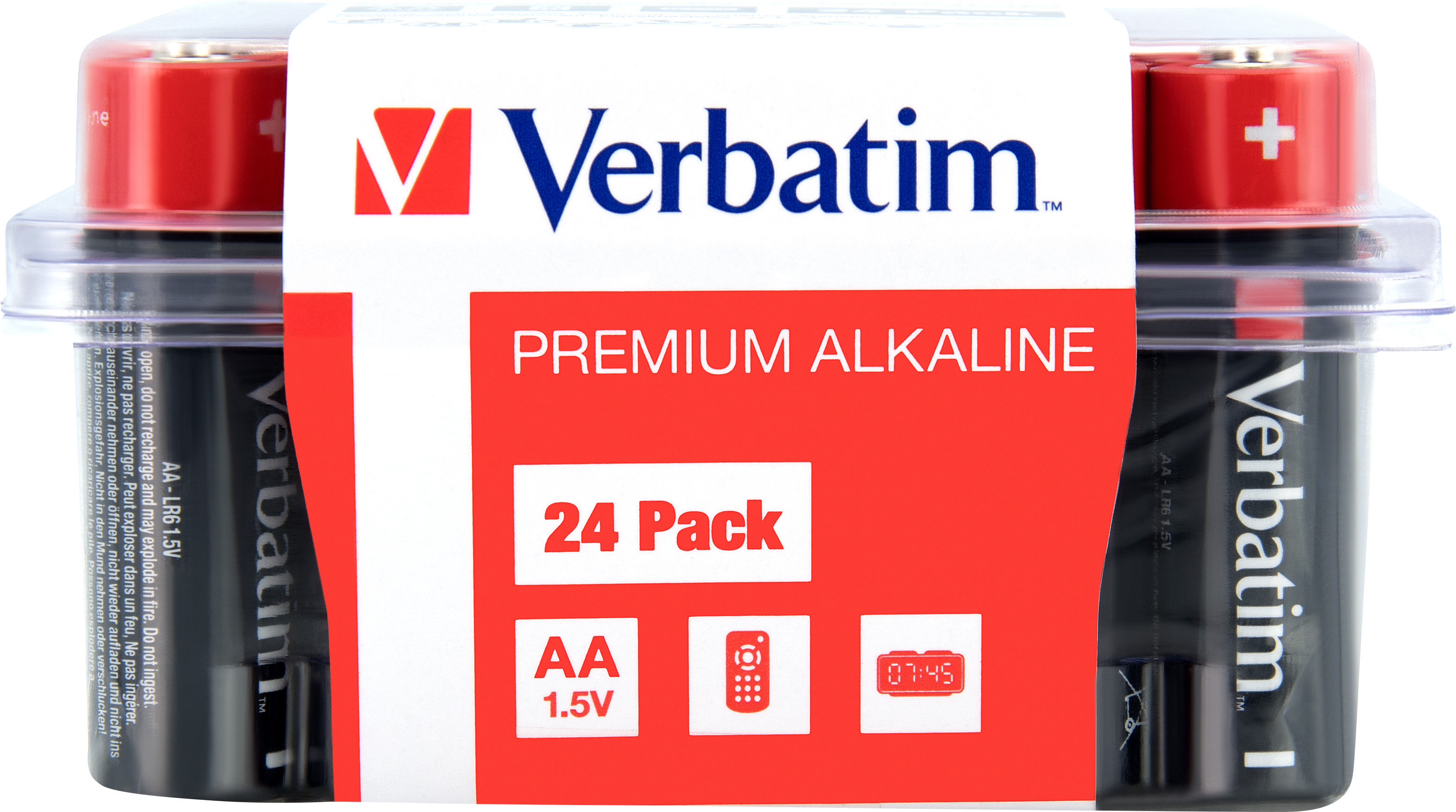 Verbatim Batterie Alkaline, Mignon, AA, LR06, 1.5V Premium, Retail Box (24-Pack)