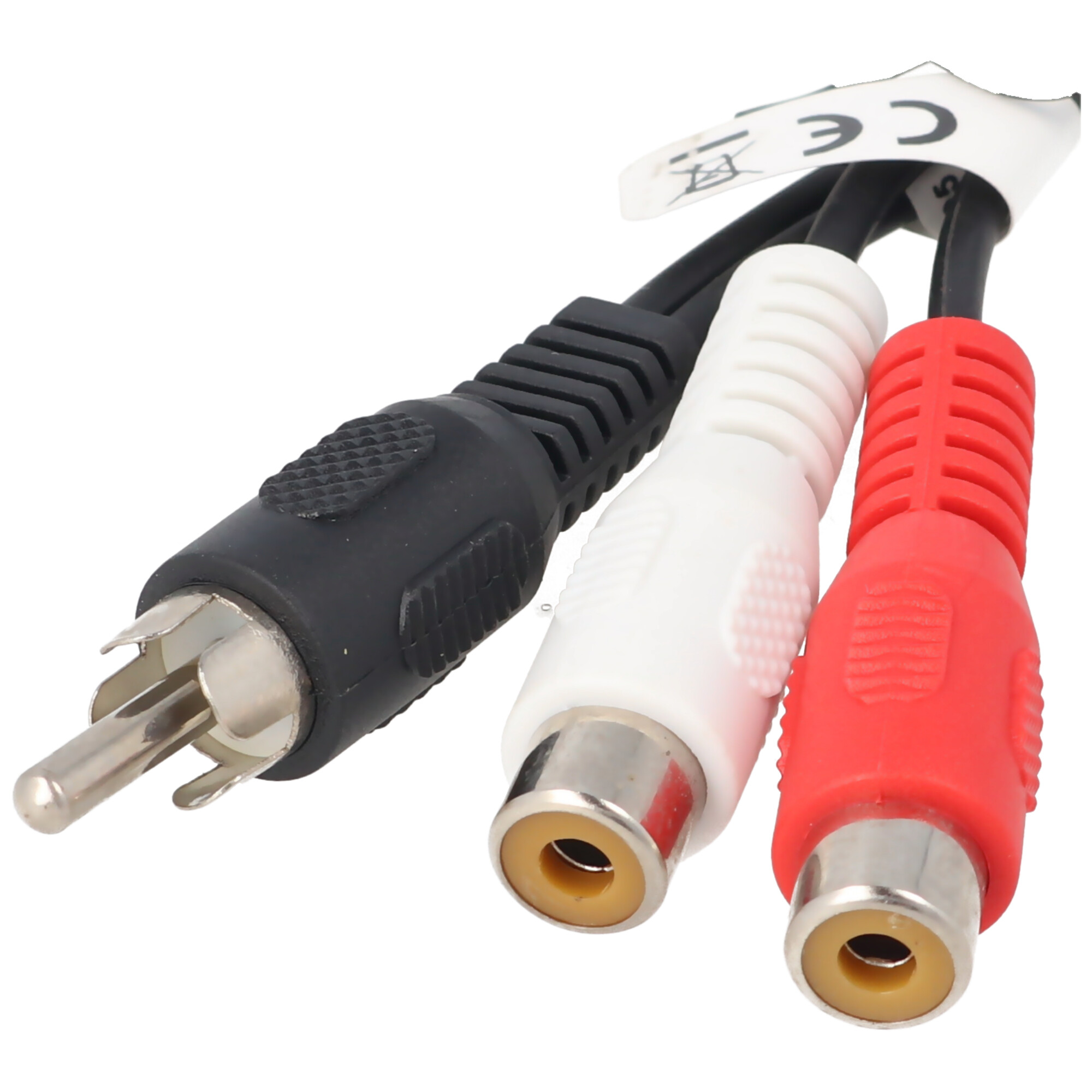Audio-Video-Kabel 0,2 m 1 x Cinch-Stecker > 2 x Cinch-Kupplung