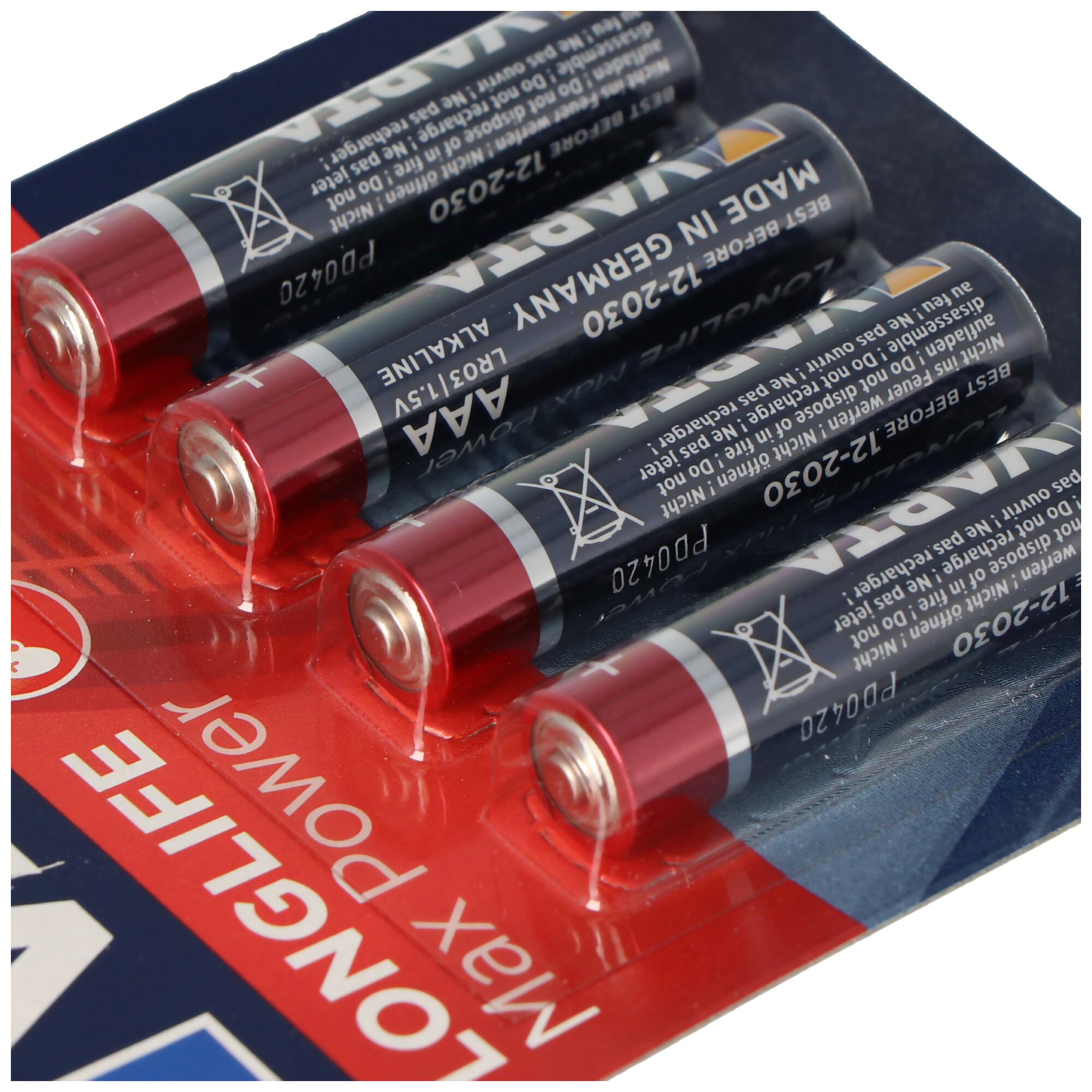 Varta Longlife Max Power (ehem. Max-Tech) 4703 Micro AAA Batterien 4-er Blister