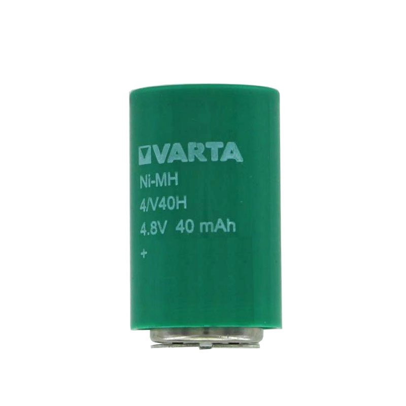 Varta 4/V40H NiMH battery 55604, 55604604059, MH 13654 mit 3-er Print -/++