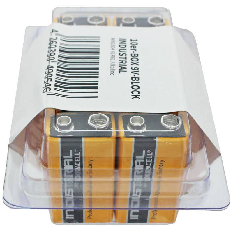 Duracell 9 Volt Alkaline Batterie im 10er Pack und Aufbewahrungsbox