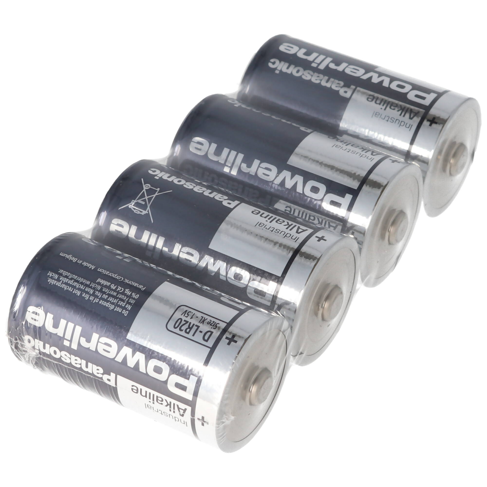 Powerline LR20 Mono Alkaline Batterien in 4er Folie, 1,5 Volt, Kapazität 19760mAh