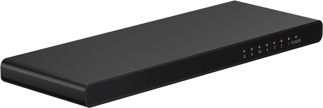 Goobay HDMI™-Splitter 1 auf 4 (4K @ 60 Hz) - teilt 1x HDMI™-Eingangssignal auf 4x HDMI™-Ausgänge auf