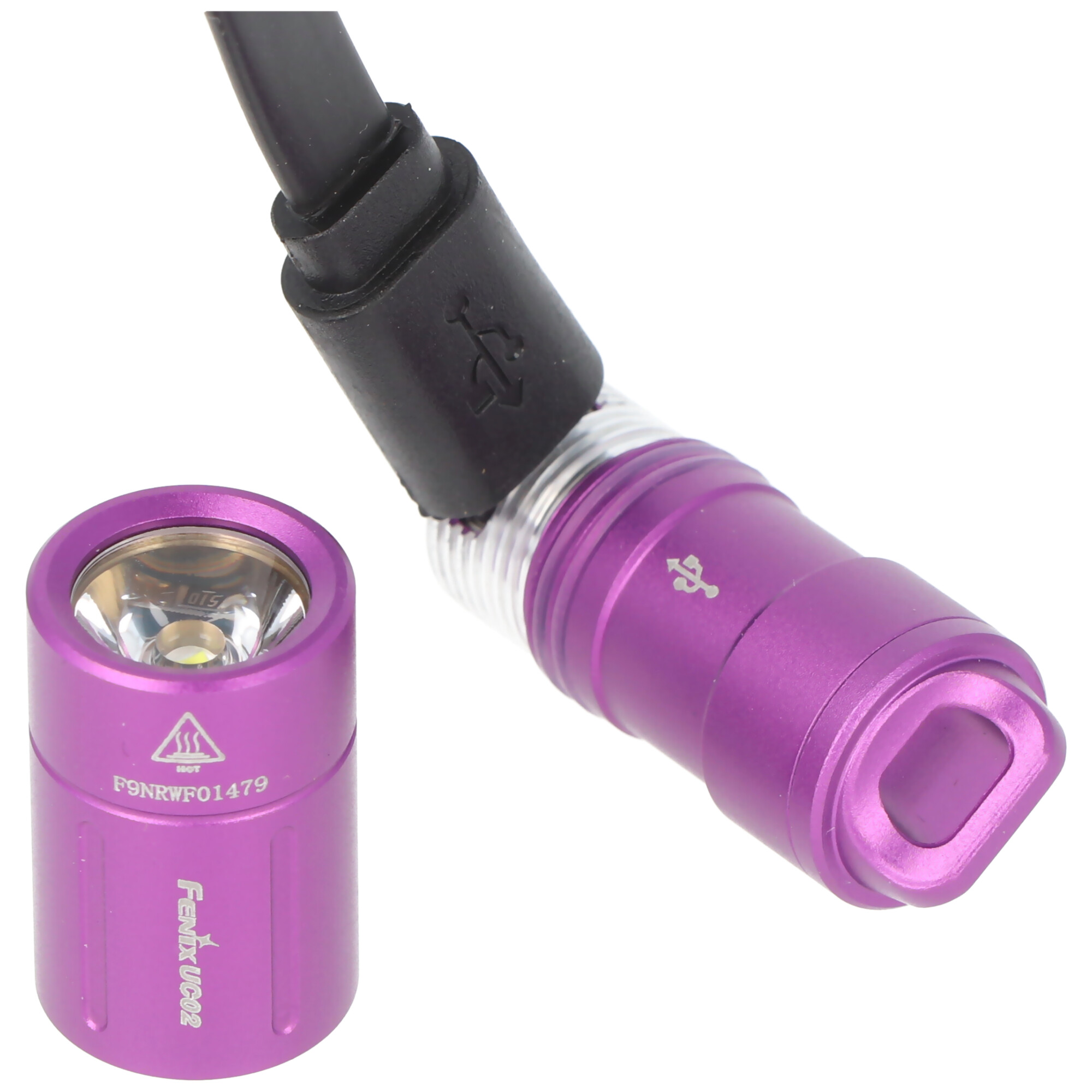 Fenix UC02 LED schlüsselbundleuchte lila mit Li-Ion Akku