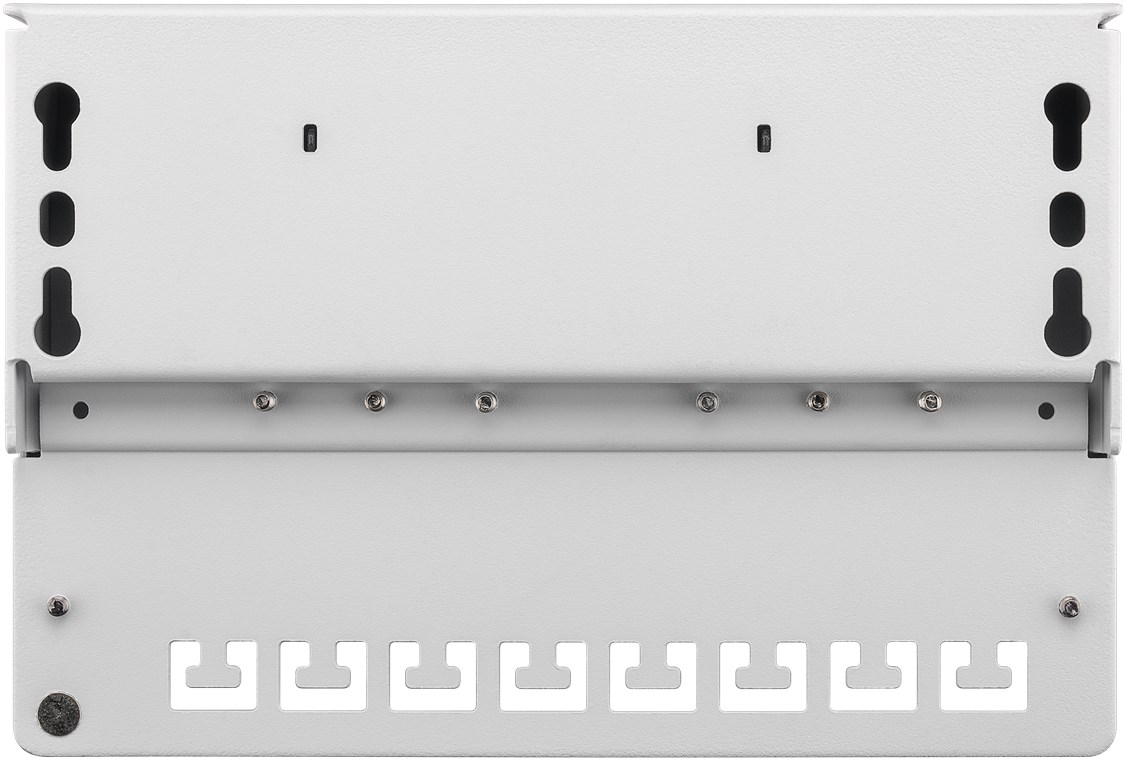 Goobay CAT 5e Mini/Desktop Patch Panel, 8 Port, (1 HE) - STP geschirmt, Grau
