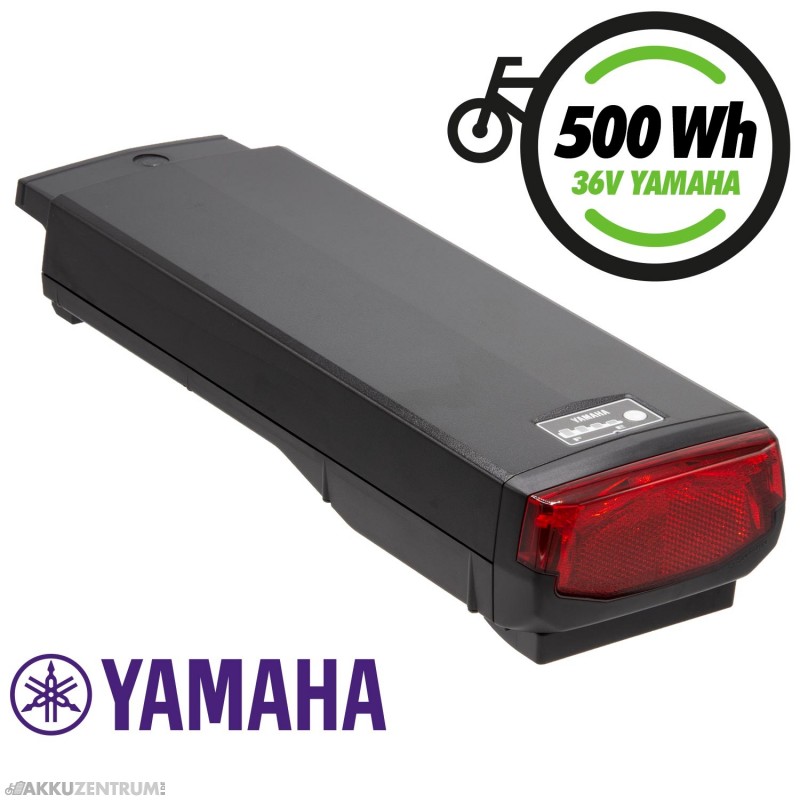 E-Bike Akku YAMAHA® Gepäckträgerakku 500Wh 36V 13,6Ah (PASB5, BOS-21) OHNE Rücklicht - Gepäckträger
