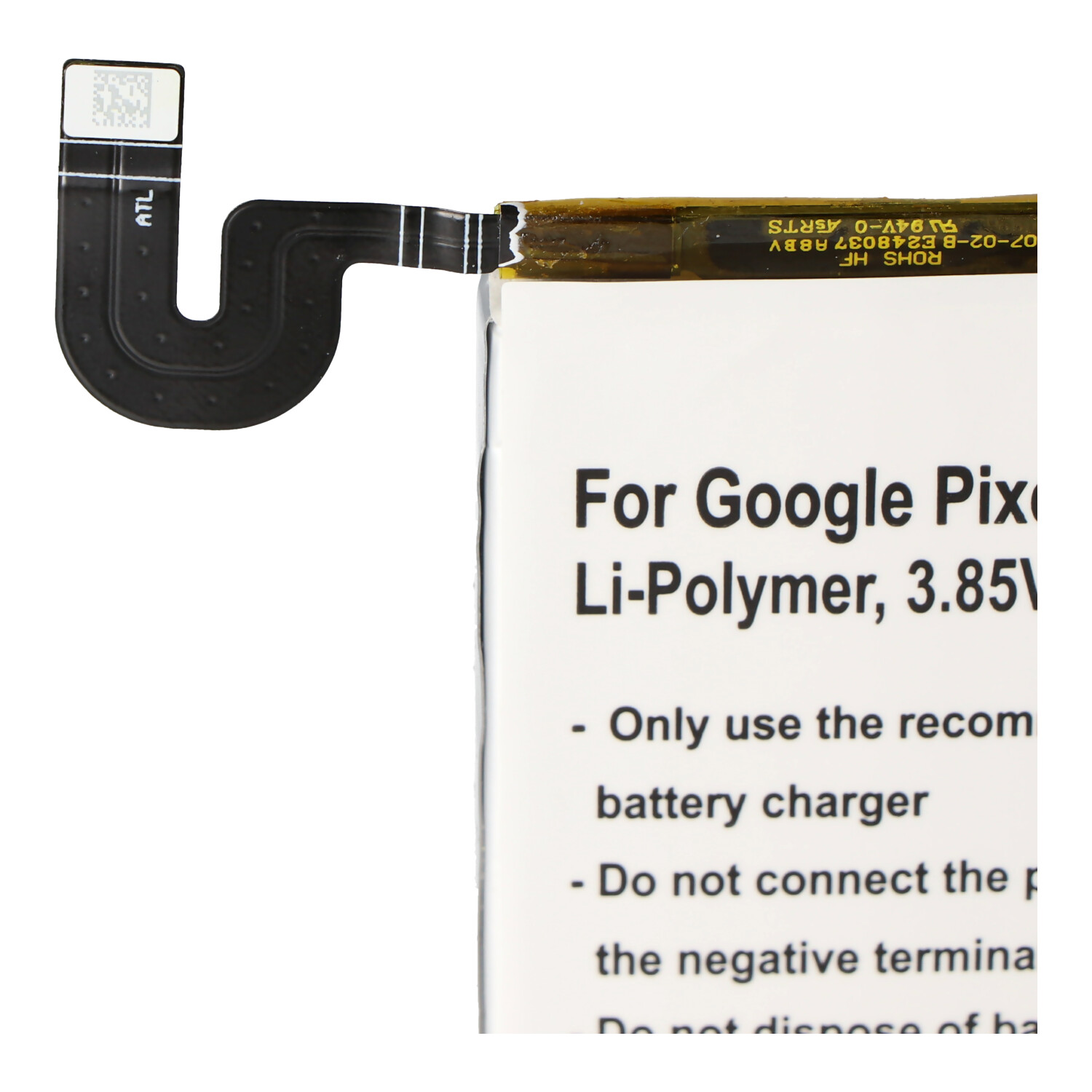 Akku passend für Google Pixel 3a XL, Li-Polymer, 3,85V, 3400mAh, 13,1Wh, built-in, ohne Werkzeug