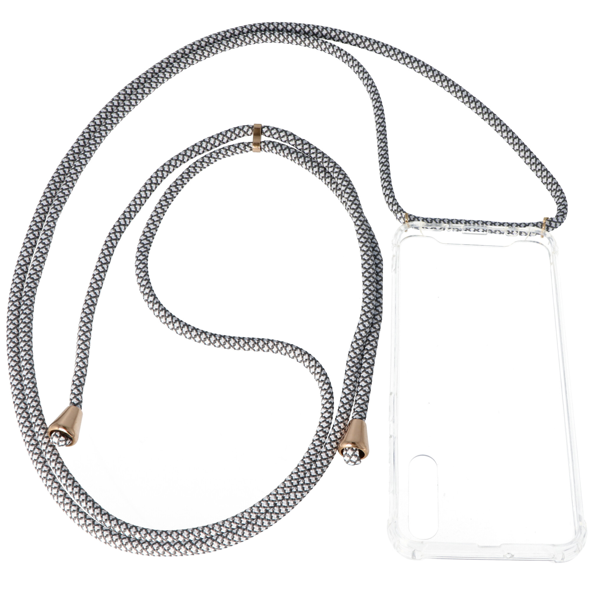 Necklace Case passend für Samsung Galaxy A50, Smartphonehülle mit Kordel grau,weiß zum Umhängen