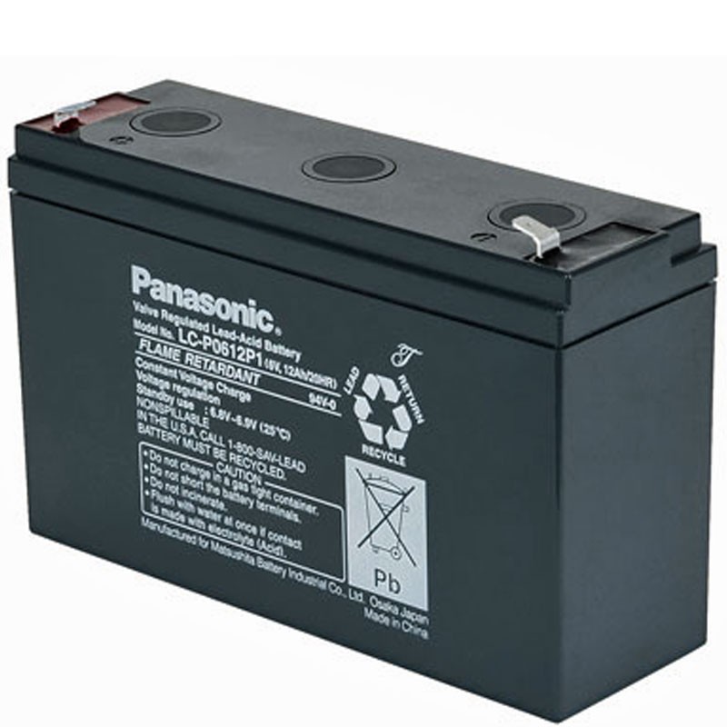 Panasonic LC-R0612P1 PB Blei Akku 6 Volt, 12Ah