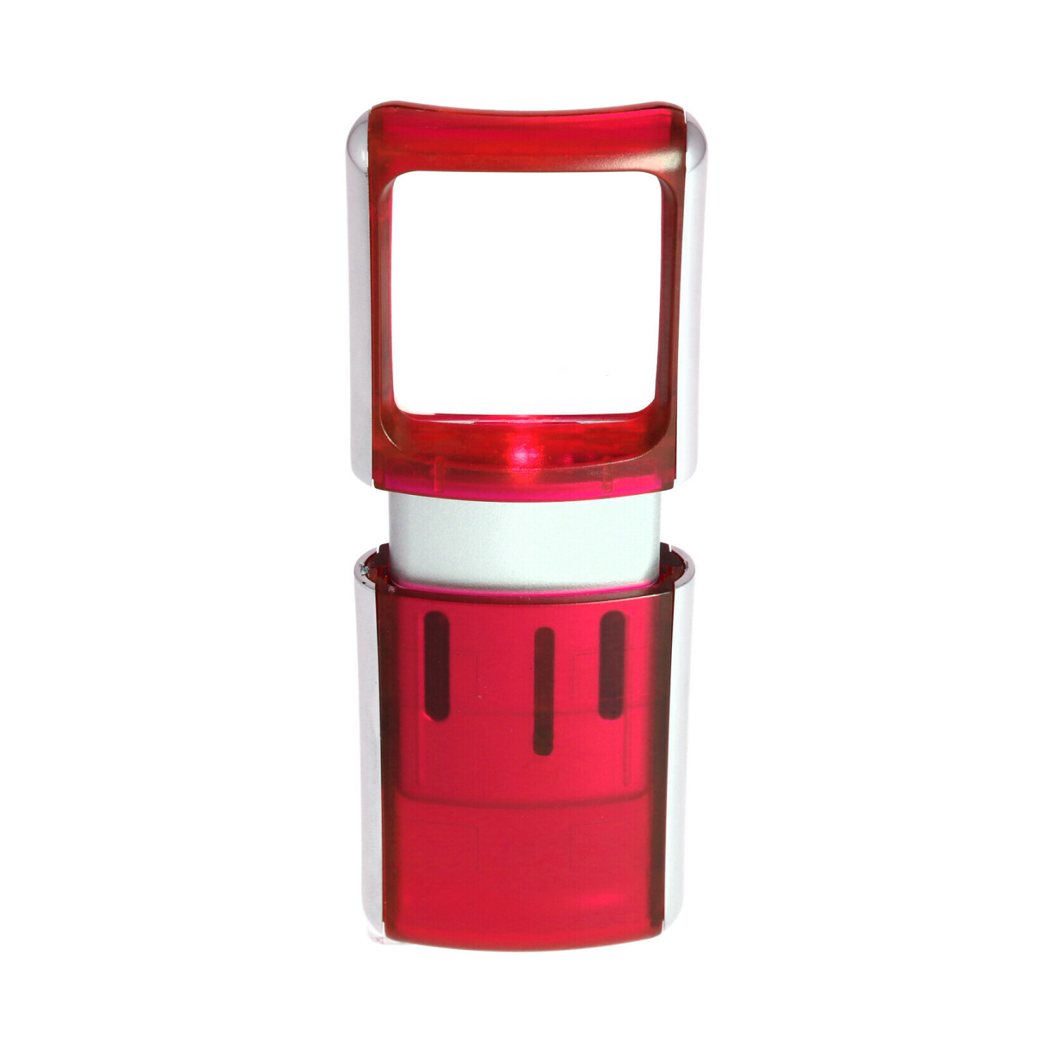 LED-Lupe mit LED-Beleuchtung und 3fach Vergrösserung Farbe Rot